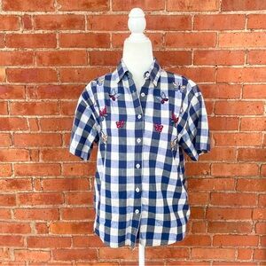 90s gingham top